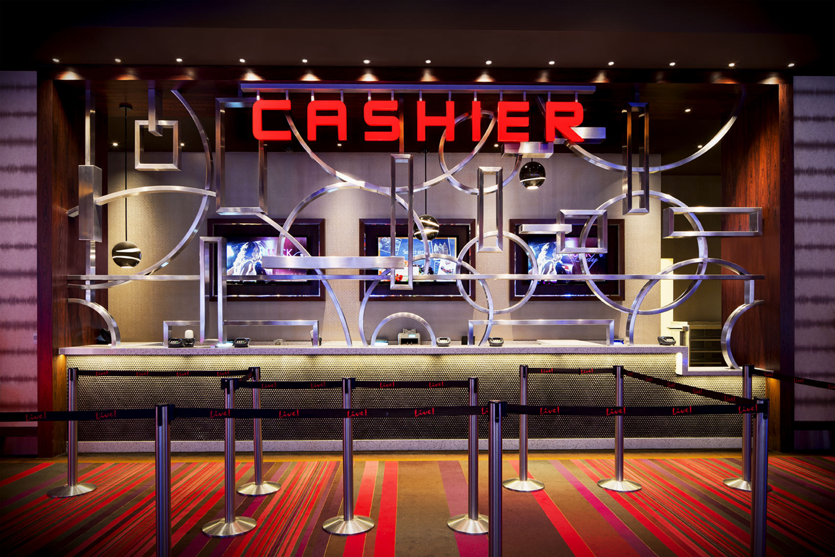  architectural photograph of a casino interior by Dan Poyourow
