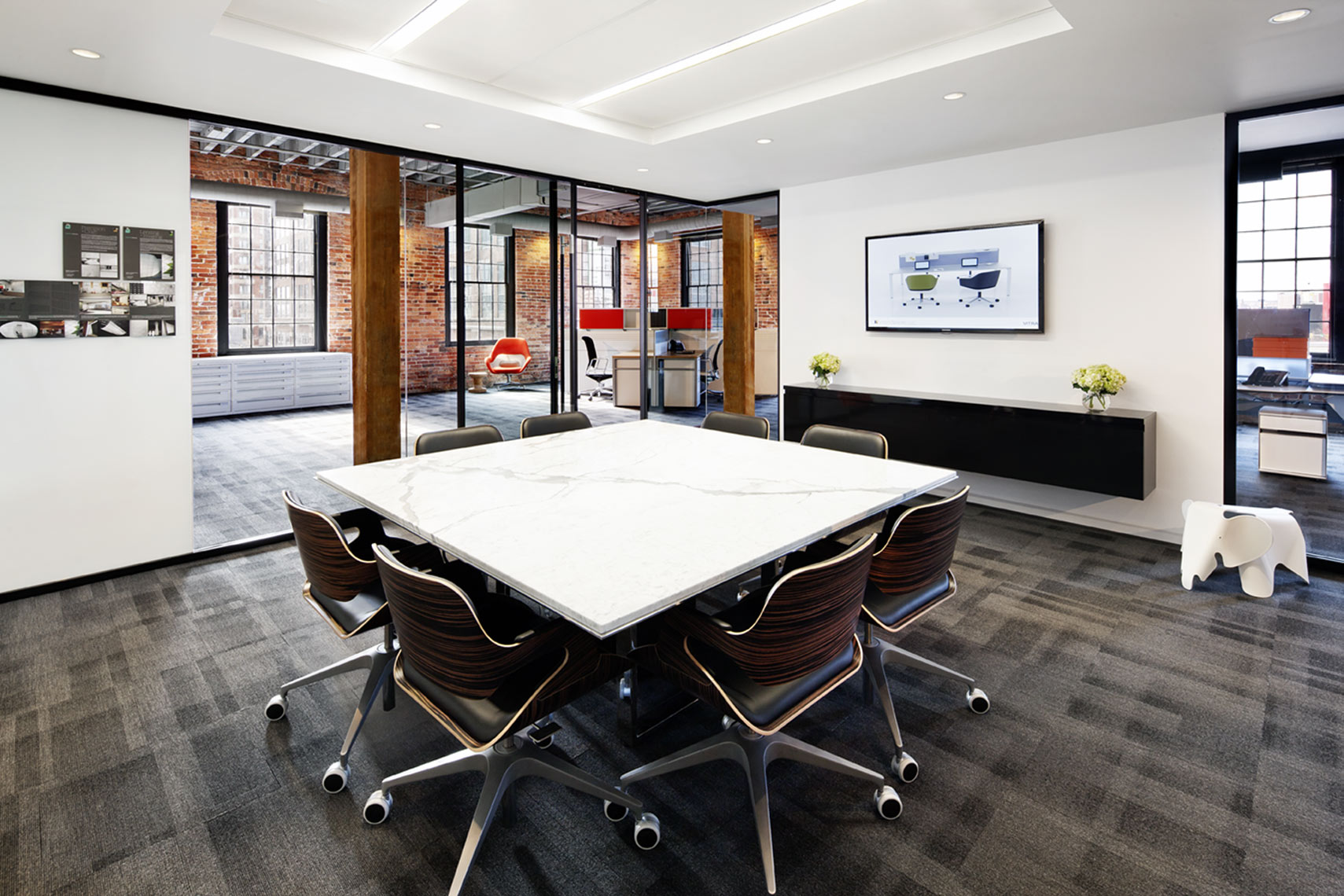 Architectural photograph of an office conference room