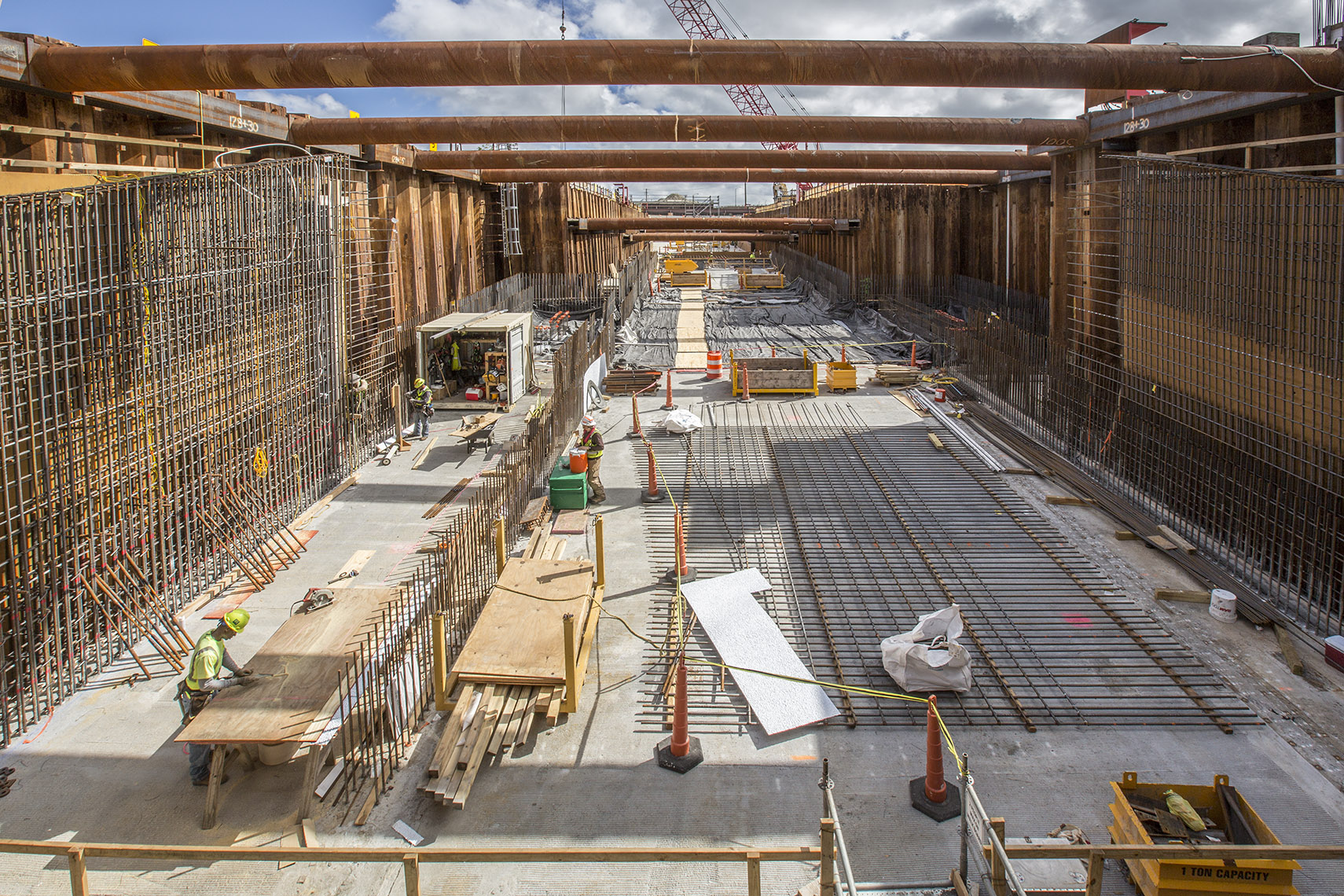 construction photography by Dan PoyourowTunnel entrance